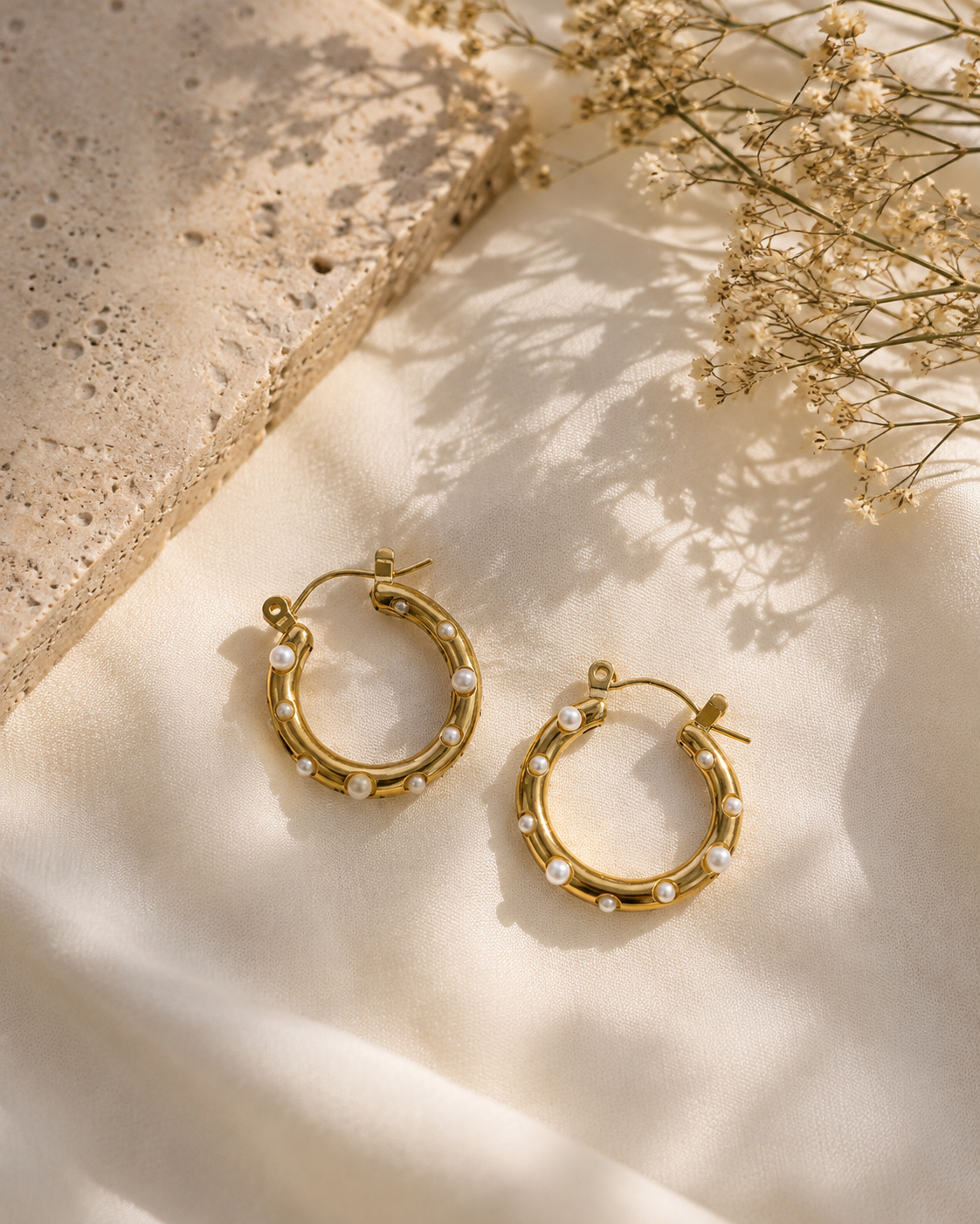 Pearl Halo Earrings