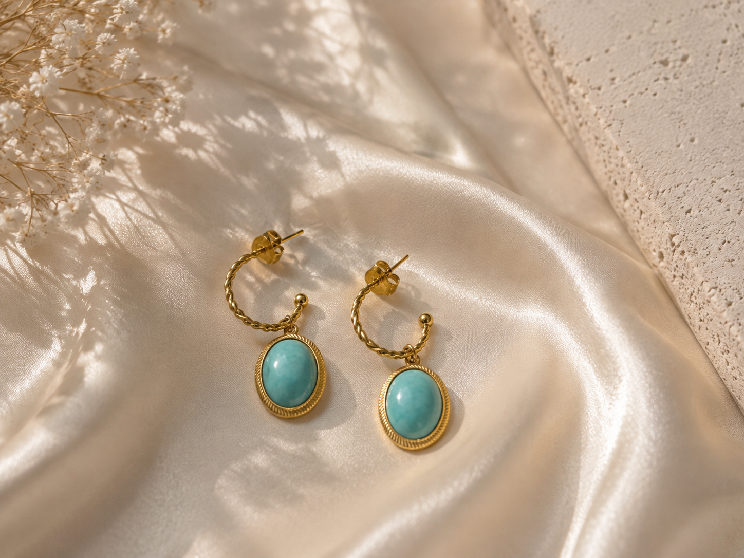 Aqua Drop Earrings
