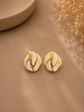 Golden Marble Σκουλαρίκια